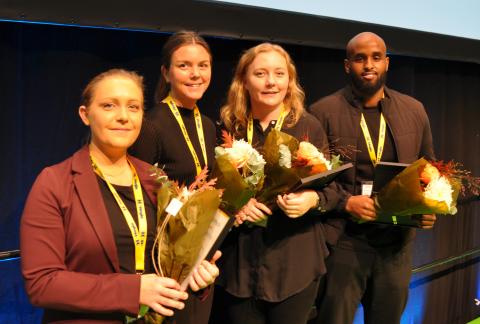Från vänster: Sandra Dany, Ellen Karlström, Annika Meynert och Abdirahman Mohamed