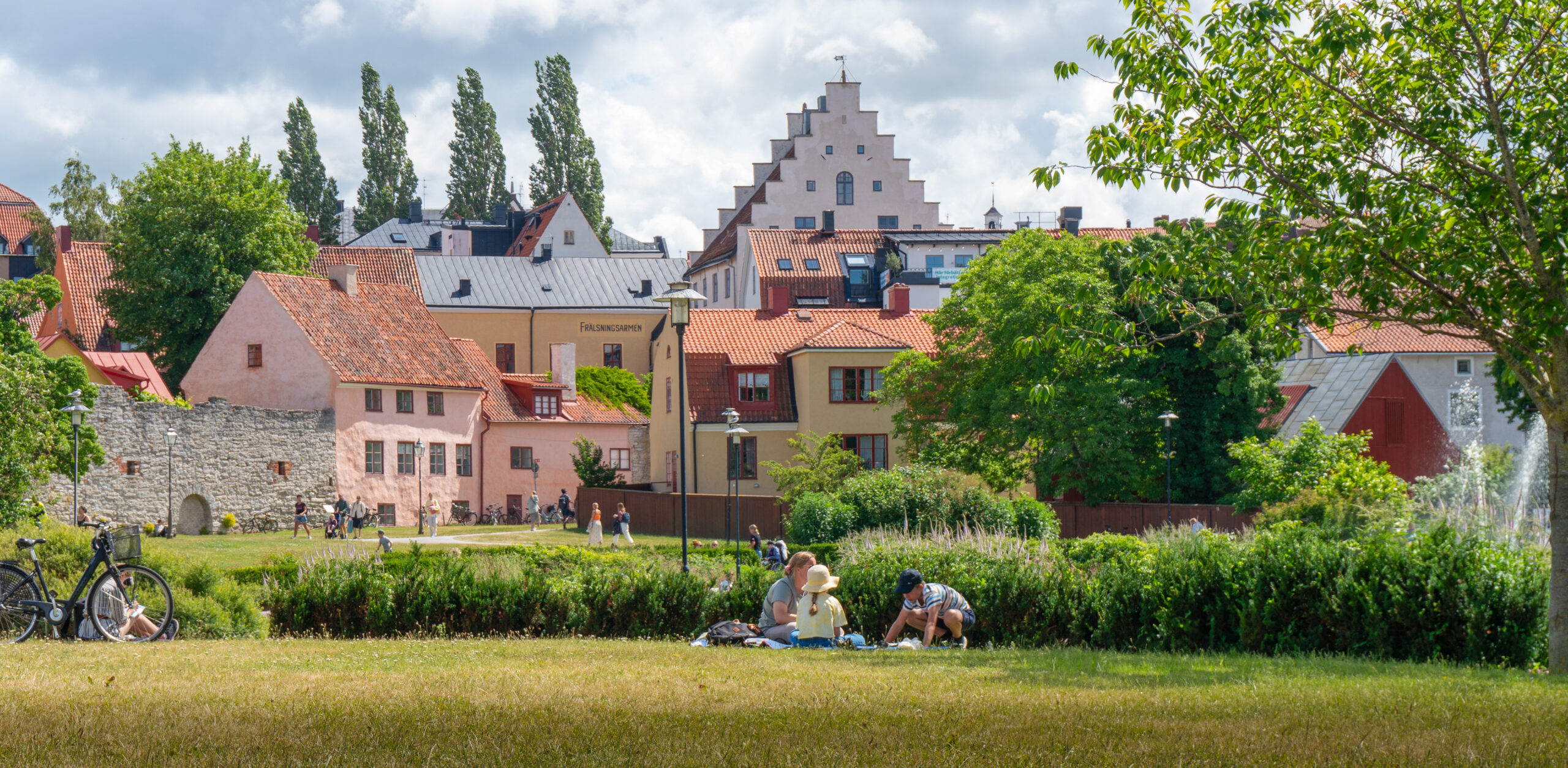 Siluett av Visby från ALmedalen. Foto.